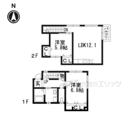 黒川レジデンスの物件間取画像